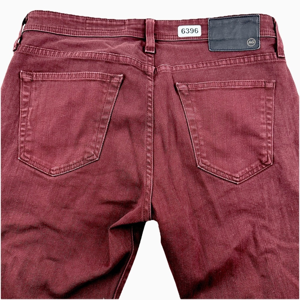 AG Adriano Goldschmied The Tellis Jeans Men 32x34 Modern Slim Burgundy Wine